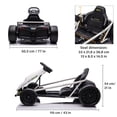 thumbnail image 3 of VOLTZ TOYS 24V Electric Drift Go Kart for Kids, Outdoor Racer Ride On Car with Dual Motors, Safety Belt, 8 MPH Max Speed, White, 3 of 6