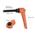 thumbnail image 2 of Unique Bargains 4 Pack M6 x 50mm Male Threaded Stud Adjustable Clamping Lever Handle Bolt Knob Orange, 2 of 6