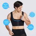 thumbnail image 2 of tredstone Men Chest Shape Vests Male Control Breast Gynecomastia Professional Slimming Tank Top Correct Corset Compressing Compression No.1, 2 of 9