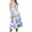 Blue, variant on Amzcrzy Dresses for Women Trendy Floral Print Summer Dress Sleeveless Square Neck Straps Midi Dresses for Women Tunic Drawstring Slit Casual Dresses