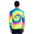 thumbnail image 2 of Colortone Multi Color Tie Dye Adult Long Sleeve Tee T2001, 2 of 3