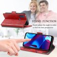 thumbnail image 4 of Case for Motorola Moto G Pure Cover Leather Wallet Folio Case Book Design Flip Magnetic Closure - Red, 4 of 5