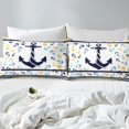 thumbnail image 4 of Erosebridal Colorful Anchor Print Full Sheet Sets, Nautical Bedding Full Size 4-Piece, 4 of 7