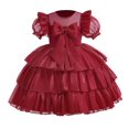 thumbnail image 1 of WEAIXIMIUNG Robes de Fête pour Filles Taille 18 Robes de Noël à Manches Courtes Broderie Dentelle Volants Robe de Soirée Robe de Mariage, 1 of 9