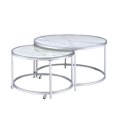 thumbnail image 3 of Steve Silver Rayne Tables de Cocktail Gigognes en Faux Marbre, 3 of 6
