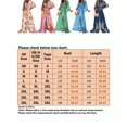 thumbnail image 2 of Bellella Robe Longue pour Femmes Manches 3/4 Robes Maxi Imprimé Floral Robe d'Été Hawaïenne Col en V par-Dessus Femmes Sorties de Plage Bleu Clair TP, 2 of 2