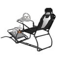 thumbnail image 4 of BeesClover Racing Wheel Stand, Foldable Simulator Cockpit for Logitech G923/G920/G29 & Thrustmaster, Adjustable Steering Wheel & Pedal Mount, Compatible with Fanatec, Hori, 4 of 9
