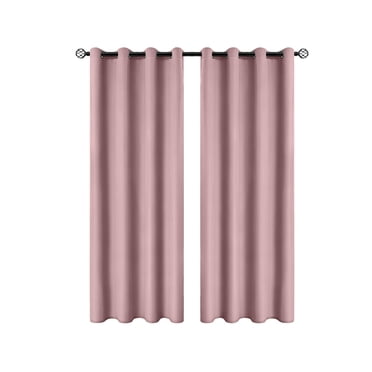SLYNSHome Rideaux Occultants 100 % pour Chambre, Rideaux de Fenêtre Bloquant Entièrement la Lumière pour Salon, Rose, Isolés Thermiquement