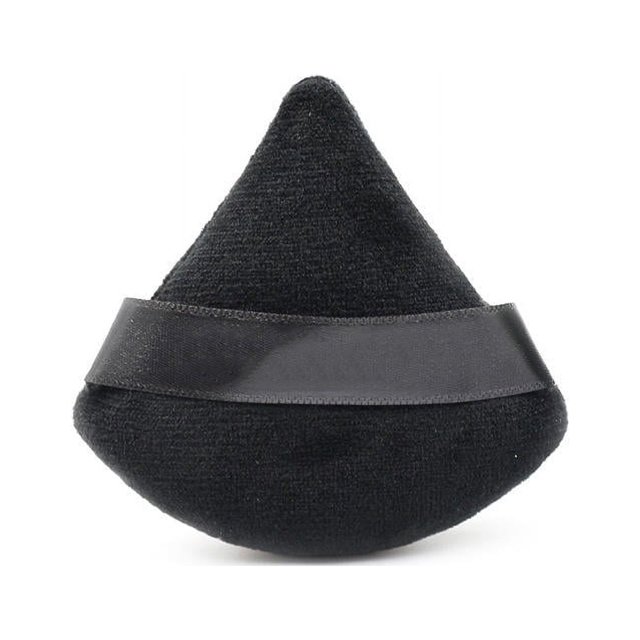 Black White Triangle Velvet Powder Cosmetic Puffs Mini Makeup Sponge Make Up Tools