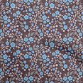 thumbnail image 1 of oneOone Velvet Brown Fabric Floral Sewing Craft Projects Fabric Prints By Yard 58 Inch Wide, 1 of 5