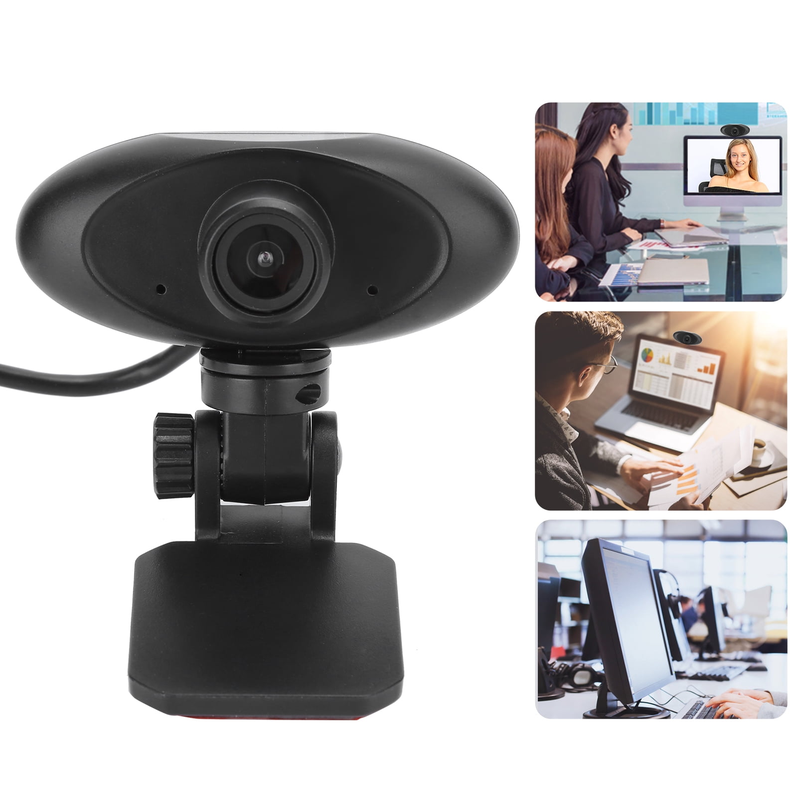 180 Adjustable 720P Webcam, HD Webcam, Free Drive for Video Calling  Teaching Remote Telecommuting Multi-Person Chat Video Conference