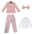 thumbnail image 2 of RXIRUCGD Ensemble Chemise Veste Pantalon Long 4 Pcs Manches Longues Col Rond (Rose, Taille: 90), 2 of 3
