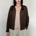 thumbnail image 3 of Womens Lightweight Summer Cardigan Rash Guard Long Sleeve Cover Up Open Front Wrap Cover Up Loungwear Sun Shawl, 3 of 7