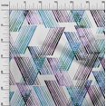 thumbnail image 3 of oneOone Viscose Chiffon Light Blue Fabric Geometrical Lines Craft Projects Decor Fabric Printed By The Yard 42 Inch Wide, 3 of 4