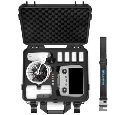 Lekufee Waterproof Hard Case for DJI Flip Drone,Fly More Combo,DJI RC 2,DJI RC N3/RC N2,Battery(9 pcs),Charging Hub and More Accessories(Case Only)