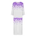 thumbnail image 3 of TIMIFIS Pyjamas de la Saint-Valentin pour Femmes Ensembles de Pyjamas pour Dames Décontractés Manches Longues Mignon Imprimé Cœur Col Rond Hauts Décontractés avec Pantalons Ensembles de Pjs, 3 of 3
