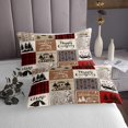 thumbnail image 3 of YST Short Queen Coverlet Set For Rv Camper Happy Camping Bunk Bedspread Set Rv Camper Accessories Quilt Set For Travel Trailers,Buffalo Plaid Pine Tree Arrow Bedding Set Red Brown, 3 of 5
