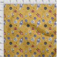 thumbnail image 4 of oneOone Cotton Flex Mustard Yellow Fabric Galaxy Sewing Craft Projects Fabric Prints By Yard 40 Inch Wide, 4 of 4