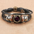 thumbnail image 1 of TopLLC Bracelets 12 Constellation Bracelet Leather Rope Bracelet Ladies Men Hand Woven Rope Bracelet Punk Chain Cuffs a Bracelet, 1 of 2