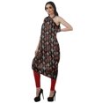 thumbnail image 4 of Moomaya Robe Kurti à une Épaule Imprimée pour Femme, Sans Manches, à Col Bénitier, Style Bohème, Tenue de Soirée de Designer, 4 of 7