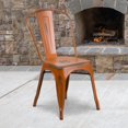 thumbnail image 2 of Bowery Hill Metal Dining Chair in Distressed Orange, 2 of 7