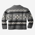 thumbnail image 4 of Men Winter Zipper Sweaters Geometric Print Long Sleeve Knit Cardigan Casual Knitted Jumpers Fall Sweater Jackets, 4 of 5