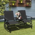 thumbnail image 4 of Costway 2 Person Outdoor Patio Double Glider Chair Loveseat Rocking Black, 4 of 10