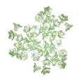 thumbnail image 3 of Elodie 100x Flower Beads Crafts Handmade Flower Bead Charms Transparent Floral Bead Light Green, 3 of 8