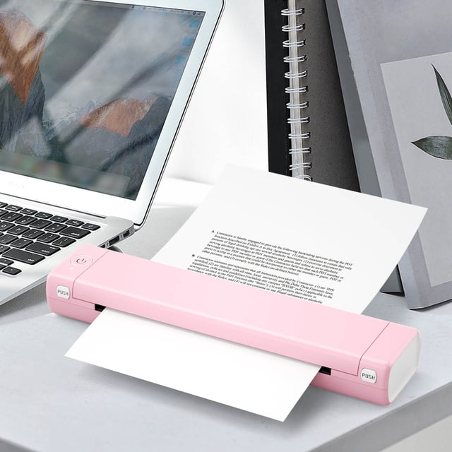 Kadlawus Portable Printer for Travel, Wireless A4 Inkless Mobile Printer, Thermal Printing Device for Laptop, Compact Printer for Office Study Home Car