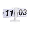 thumbnail image 1 of Flip Desk Clock Retro Digital Mechanical Battery Powered 12 Hours Quiet Automatic Page Turning Clock with Extended Rod for Living Room Office Study Commercial Space, 1 of 7