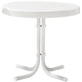 thumbnail image 1 of Afuera Living Contemporary Metal Steel Patio End Table in White, 1 of 6