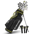 thumbnail image 1 of Complete Golf Clubs Set Golf Men's Regular 9-Piece Complete Set, 3 Head Covers, Stand Bag - Right Hand, Yellow, 1 of 11