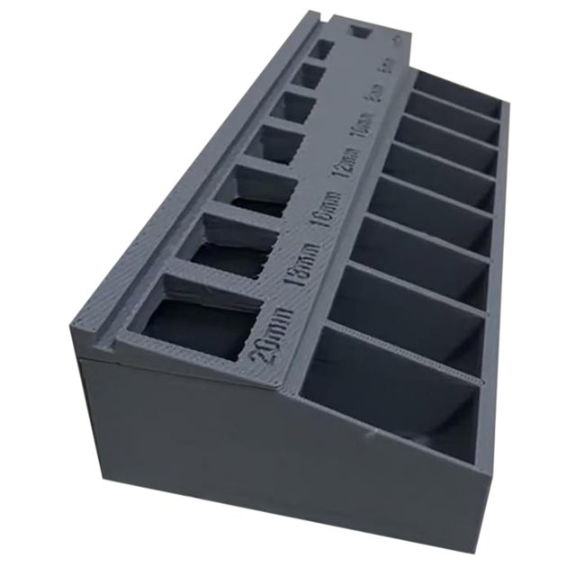 CHENMEI M3 Sorter /Screw Length Sorter Tray with 7 Measuring Slots M3 Screw Sort Tray for Precision Organization Tackle Box Screws Hardware Organizer