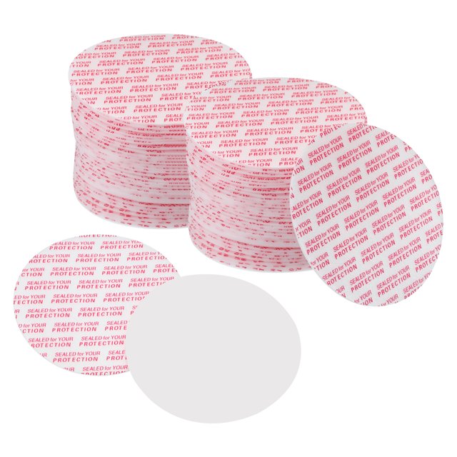 Unique Bargains Doublure de Couvercle en Mousse 60mm/2.34 Pouces, 100 Pcs Joint Sensible à la Pression Résistant PS Blanc Rouge