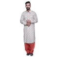 thumbnail image 1 of Atasi Mens Rayon Pathani Kurta Solid Salwar Set Printed Punjabi Kurta For Men, 1 of 5