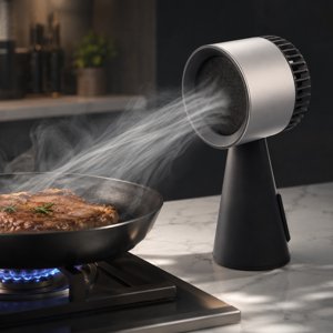 EGNMCR Hotte de bureau compacte Hotte haute circulation d'air à la maison Idéal pour le pot chaud et BBQ Élimine les odeurs nettoie les fumées et purifie Air Hotte de la gamme de comptoirs