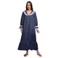 thumbnail image 1 of Moomaya Nuisette Imprimée pour Femmes en Coton à Bordure Volantée, Tenue de Nuit d'Allaitement, 1 of 5