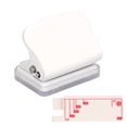 thumbnail image 2 of Hole Hole Punch Ruler Design Quick Positioning 3 Holes Metal Paint Body Loose Leaf Puncher for Documentation, 2 of 7
