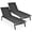 Black, variant on Costway 2 PCS Patio Lounge Chair Chaise Recliner Back Adjustable Garden Black