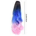 thumbnail image 3 of Perruque Femme Tricolore Synthétique Longue Ondulée Bouclée Queue de Cheval Extension de Cheveux, Perruque pour Femmes, 3 of 7