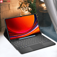 thumbnail image 2 of For Samsung Galaxy Tab S9 FE Plus Keyboard Cover Case for Tab A9 Plus S9 Ultra S7 FE S8 Plus S6 Lite A8 Magnetic Keyboard Case Spanish Black S9 11 inch, 2 of 6