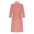thumbnail image 3 of Robes for Women Waffles Knit Solid Color Long Bathrobe Soft Lightweight Unisex Spa Robe Loungewear Pajama Skirt Lady XL, 3 of 5