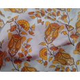 thumbnail image 4 of oneOone Silk Tabby Fabric Leaves|Floral & Paisley Block Print Fabric BTY 42 Inch Wide, 4 of 4