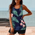 thumbnail image 4 of FAVIPT Womens Tankini Bathing Suits Floral Print Modest Swimwear Tummy Control Two Piece Bathing Suit Multicolor,XL, 4 of 6