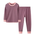 thumbnail image 1 of Jalioing Pyjama pour Enfants 2 Pcs T-Shirt à Col Ras du Cou et Pantalon Ensemble de Pyjama Garçons Filles Confortable Pyjama à Manches Longues, 1 of 3