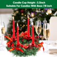 thumbnail image 3 of Christmas Advent Wreath Fir Wreath Arrangement Decorative Wreath Christmas Advent Wreath Fir Wreath Christmas Arrangement Decorative Wreath With Candle Holder & Ribbon, 3 of 7