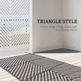 thumbnail image 3 of CoSoTower 6.5FT Decorative Outdoor Divider, Metal Privacy Screen with Stand, Triangle Style, White, 3 of 7
