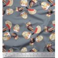 thumbnail image 1 of Soimoi Georgette Viscose Fabric Bird & Owl Kids Decor Fabric Printed Yard 42 Inch Wide, 1 of 3