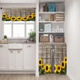 thumbnail image 2 of Sunflowers Kitchen Curtains Yellow Flower Window Curtains and Valances Set, Summer Short Tier Curtain for Kitchen, Rustic Vintage Wooden Board Small Kitchen Decor 52" x 24", 2 of 5