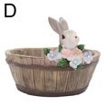 thumbnail image 3 of CAROOTU Miniature Résine de Style Rural Plantation Pot avec Mignon Dessin Animé Animal Succulent Pot de Fleurs Micro, 3 of 7
